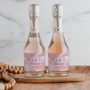 Etiquetas Para Vinos Espumosos Está en la nube nueve duchas de novias rosadas