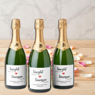 Etiquetas Para Vinos Espumosos Esta Noche Comemos, Mañana Hacemos Cena de Ensayo