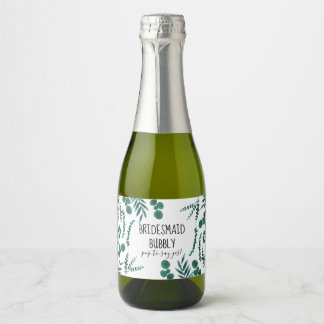 Etiquetas Para Vinos Espumosos Eucalyptus Bridesmaid Propuesta Sparkling Wabe