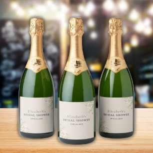 Etiquetas Para Vinos Espumosos Exquisite Bloom Boho Bridal Shower