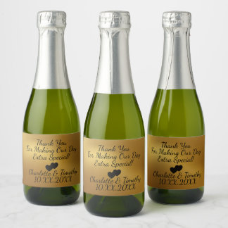 Etiquetas Para Vinos Espumosos Favor de boda de botella de vino de champán miniat