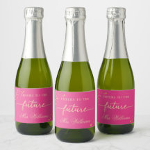 Favor de vino espumoso Rosa Caliente Dorado para D