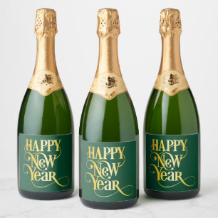 Etiquetas Para Vinos Espumosos Feliz Año Nuevo