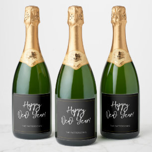 Etiquetas Para Vinos Espumosos Feliz Año Nuevo Sparkling Wine Label Fun Moder