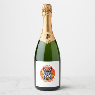 Etiquetas Para Vinos Espumosos Feliz Bulldog francés hallow