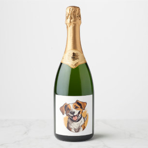 Etiquetas Para Vinos Espumosos Feliz cachorro sonriente Classic T-Shirt