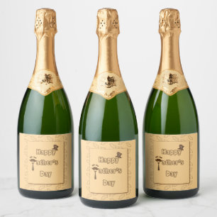 Etiquetas Para Vinos Espumosos Feliz Día de los Padres