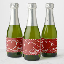 Feliz Día de San Valentín Mini Sparkling Wine Labe