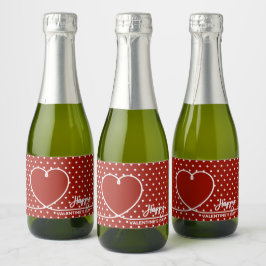 Etiquetas Para Vinos Espumosos Feliz Día de San Valentín Mini Sparkling Wine Labe