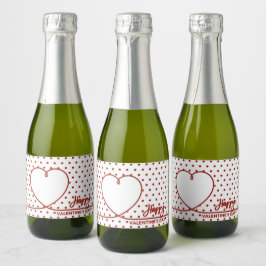Etiquetas Para Vinos Espumosos Feliz Día de San Valentín Mini Sparkling Wine Labe