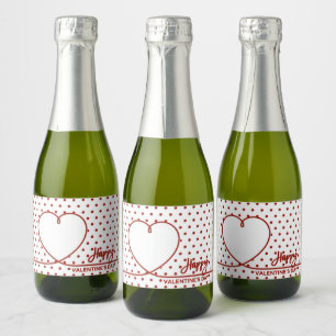 Etiquetas Para Vinos Espumosos Feliz Día de San Valentín Mini Sparkling Wine Labe