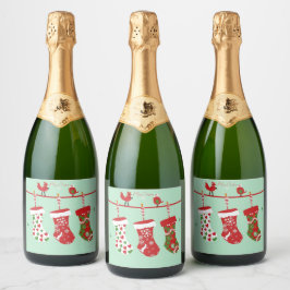 Etiquetas Para Vinos Espumosos Feliz Navidad