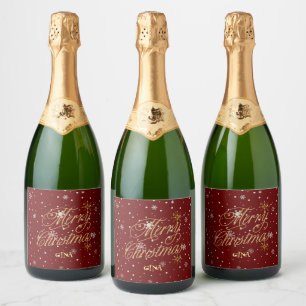 Etiquetas Para Vinos Espumosos Feliz Navidad
