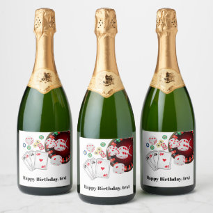 Etiquetas Para Vinos Espumosos fiesta de casino invitado,