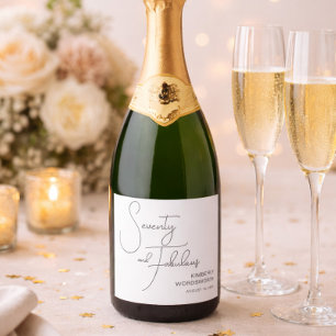 Etiquetas Para Vinos Espumosos Fiesta de cumpleaños setenta moderna y fabulosa
