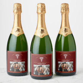 Etiquetas Para Vinos Espumosos Fiesta de graduación fotográfica de la Escuela de