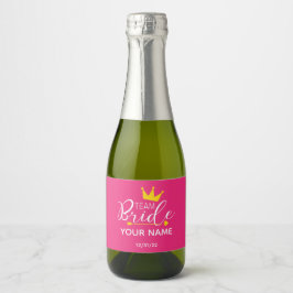 Etiquetas Para Vinos Espumosos Fiesta De Novias Mini Sparkling Wine Label Cr Rosa