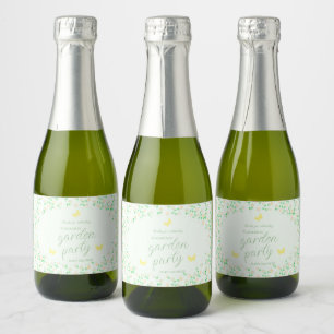 Etiquetas Para Vinos Espumosos Fiesta en el Jardín para Baby Shower de Género Neu