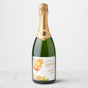 Etiquetas Para Vinos Espumosos Fiesta Nupcial del Amor al Primer Spritz de Cóctel