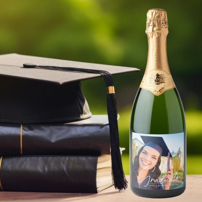 Etiquetas Para Vinos Espumosos Fiesta personalizado de fotografía de graduación d (Subido por el creador)