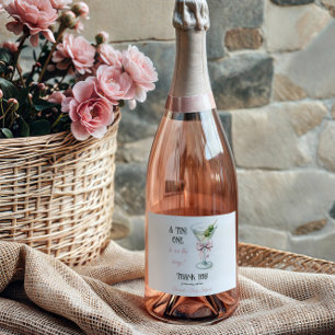 Etiquetas Para Vinos Espumosos Fiesta Retro A Tini One Martini Arco Rosa Niña Bab