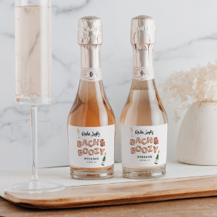 Etiquetas Para Vinos Espumosos Fin de semana de soltera Bach & Boozy Rose Gold