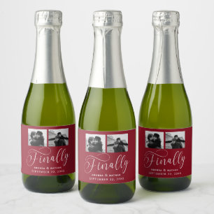 Etiquetas Para Vinos Espumosos Finalmente Boda Minimalista 2 Foto Guardar la fech
