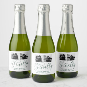 Etiquetas Para Vinos Espumosos Finalmente Boda Minimalista 2 Foto Guardar la fech