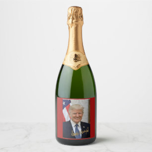 ETIQUETAS PARA VINOS ESPUMOSOS FIRMADO POR EL PRESIDENTE TRUMP 2