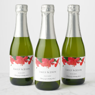 Etiquetas Para Vinos Espumosos Flor de Hibiscus Mini Fragmentos de botella de vin