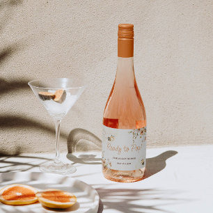 Etiquetas Para Vinos Espumosos Floral Honey Bee Baby Shower