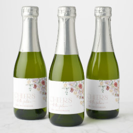 Etiquetas Para Vinos Espumosos Flores Coloridas, Flores Silvestres, Boho, Despedi