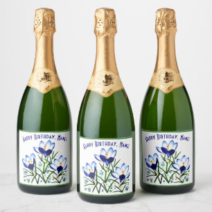 Etiquetas Para Vinos Espumosos Flores de Crocus