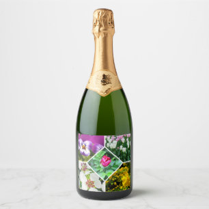 Etiquetas Para Vinos Espumosos Flores de primavera