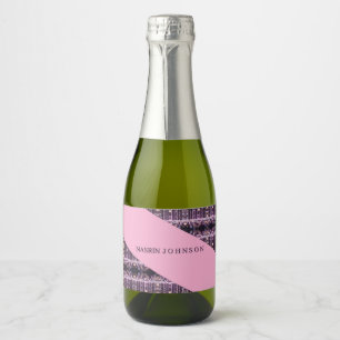 Etiquetas Para Vinos Espumosos Fondo mágico rosa nombre Personalizado
