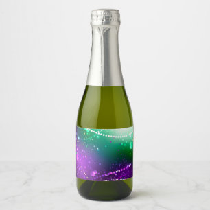 Etiquetas Para Vinos Espumosos Fondo morado festivo Mardi Gras