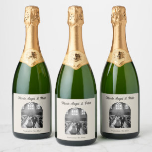 Etiquetas Para Vinos Espumosos Foto de Archivo Neutro Cálido Bodas Champagne