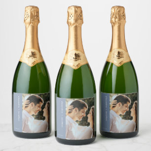 Etiquetas Para Vinos Espumosos Foto de Boda de Vino Espumoso Personalizado Modern