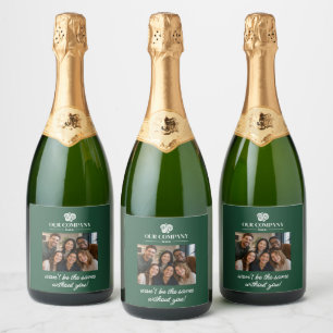 Etiquetas Para Vinos Espumosos Foto de despedida de jubilación de colega verde mo