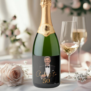 Etiquetas Para Vinos Espumosos Foto de fiesta de cumpleaños brindis oro