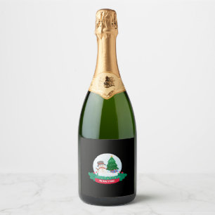 Etiquetas Para Vinos Espumosos Frosty el muñeco de nieve Feliz Navidad