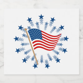 Etiquetas Para Vinos Espumosos Fuegos Artificiales de Estrella Explosiva de la Ba