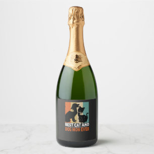 Etiquetas Para Vinos Espumosos Gata Retro Mamá Perro Gato Mama Furmama Cachorro M