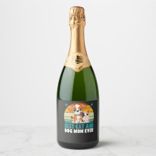Etiquetas Para Vinos Espumosos Gata Retro Mamá Perro Gato Mama Furmama Cachorro M