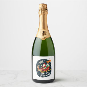 Etiquetas Para Vinos Espumosos Gatos Para Todos Navidades Gato Graciosas Mujeres