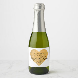 ETIQUETAS PARA VINOS ESPUMOSOS GOLD FOIL WILL YOU BE MY MAID OF HONOR