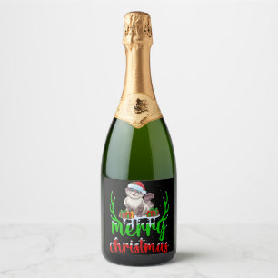Etiquetas Para Vinos Espumosos Gracioso Gato Lover Xmas Regalo Navidades Camiseta