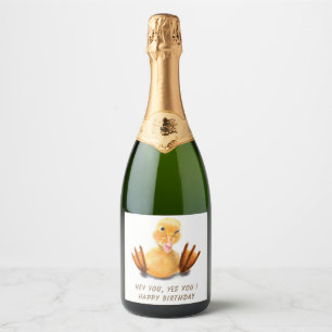 Etiquetas Para Vinos Espumosos Gracioso Pato Sparkling Wine Wine Birthday Labs