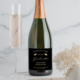 Etiquetas Para Vinos Espumosos Graduación de la tapa Black Gold de 2024