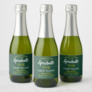 Etiquetas Para Vinos Espumosos Graduación Felicitaciones Green Gold Yellow Mini S
